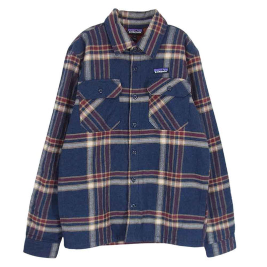 patagonia パタゴニア 21AW 20385FA21 2021年製 INSULATED ORGANIC COTTON MIDWEIGHT FJORD FLANNEL SHIRT インサレーション フィヨルド フランネル 中綿 ジャケット ネイビー系 S【中古】