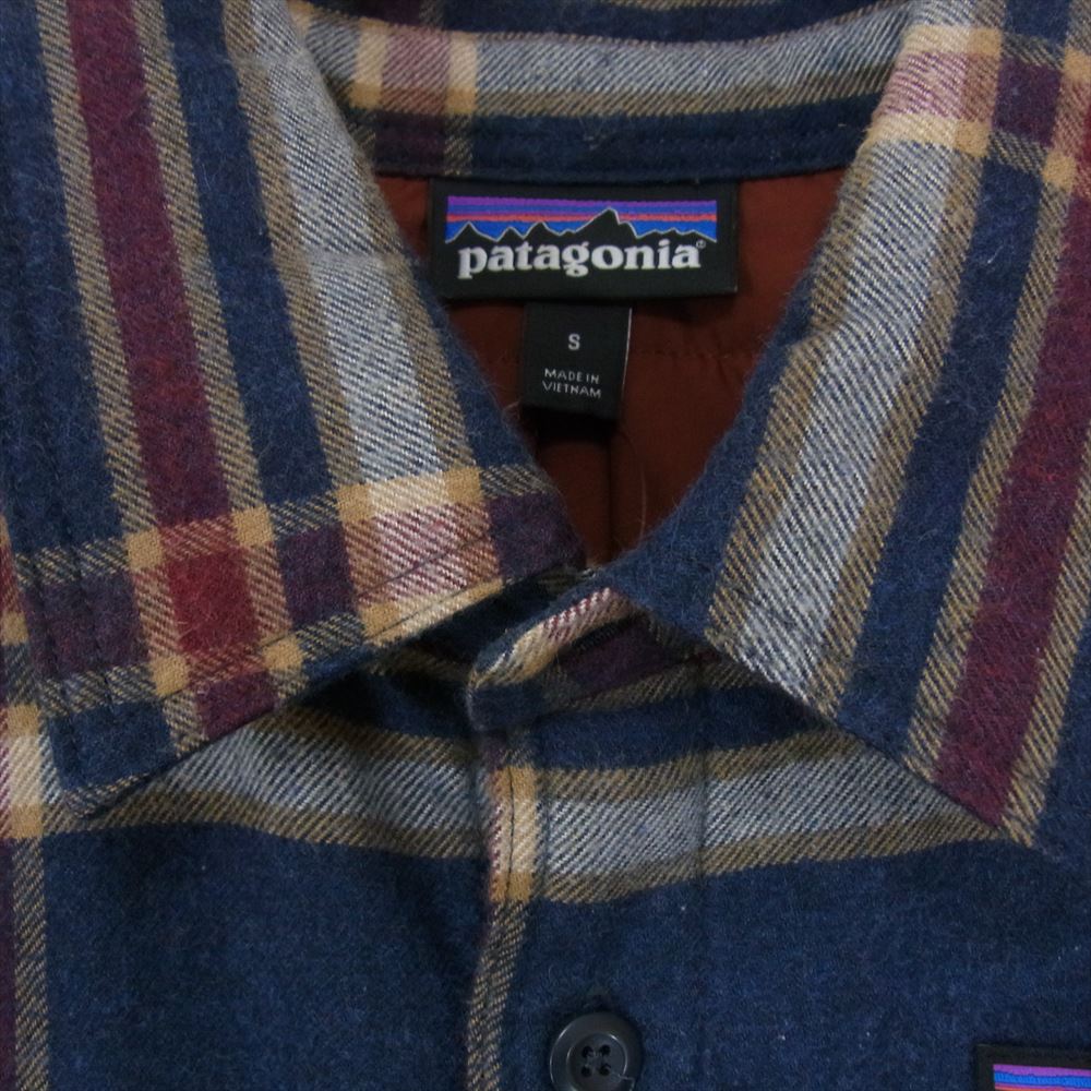 patagonia パタゴニア 21AW 20385FA21 2021年製 INSULATED ORGANIC COTTON MIDWEIGHT FJORD FLANNEL SHIRT インサレーション フィヨルド フランネル 中綿 ジャケット ネイビー系 S【中古】