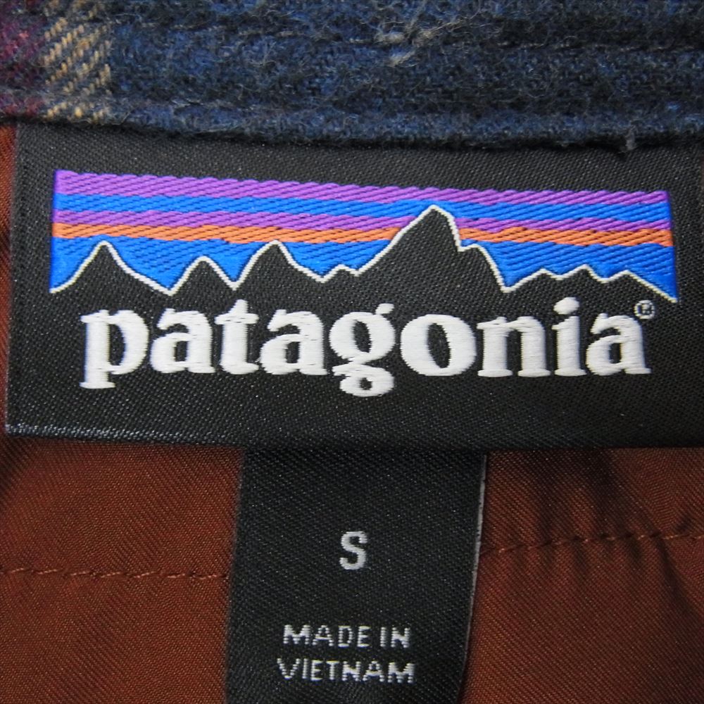 patagonia パタゴニア 21AW 20385FA21 2021年製 INSULATED ORGANIC COTTON MIDWEIGHT FJORD FLANNEL SHIRT インサレーション フィヨルド フランネル 中綿 ジャケット ネイビー系 S【中古】