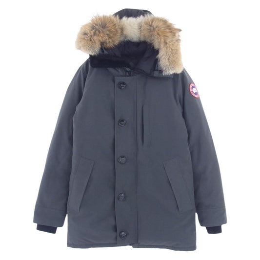 CANADA GOOSE カナダグース 3438JM 国内正規品 サザビーリーグタグ ジャスパー ファーフード付き ダウンジャケット グレー系 S【中古】