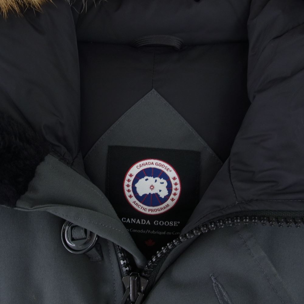CANADA GOOSE カナダグース 3438JM 国内正規品 サザビーリーグタグ ジャスパー ファーフード付き ダウンジャケット グレー系 S【中古】