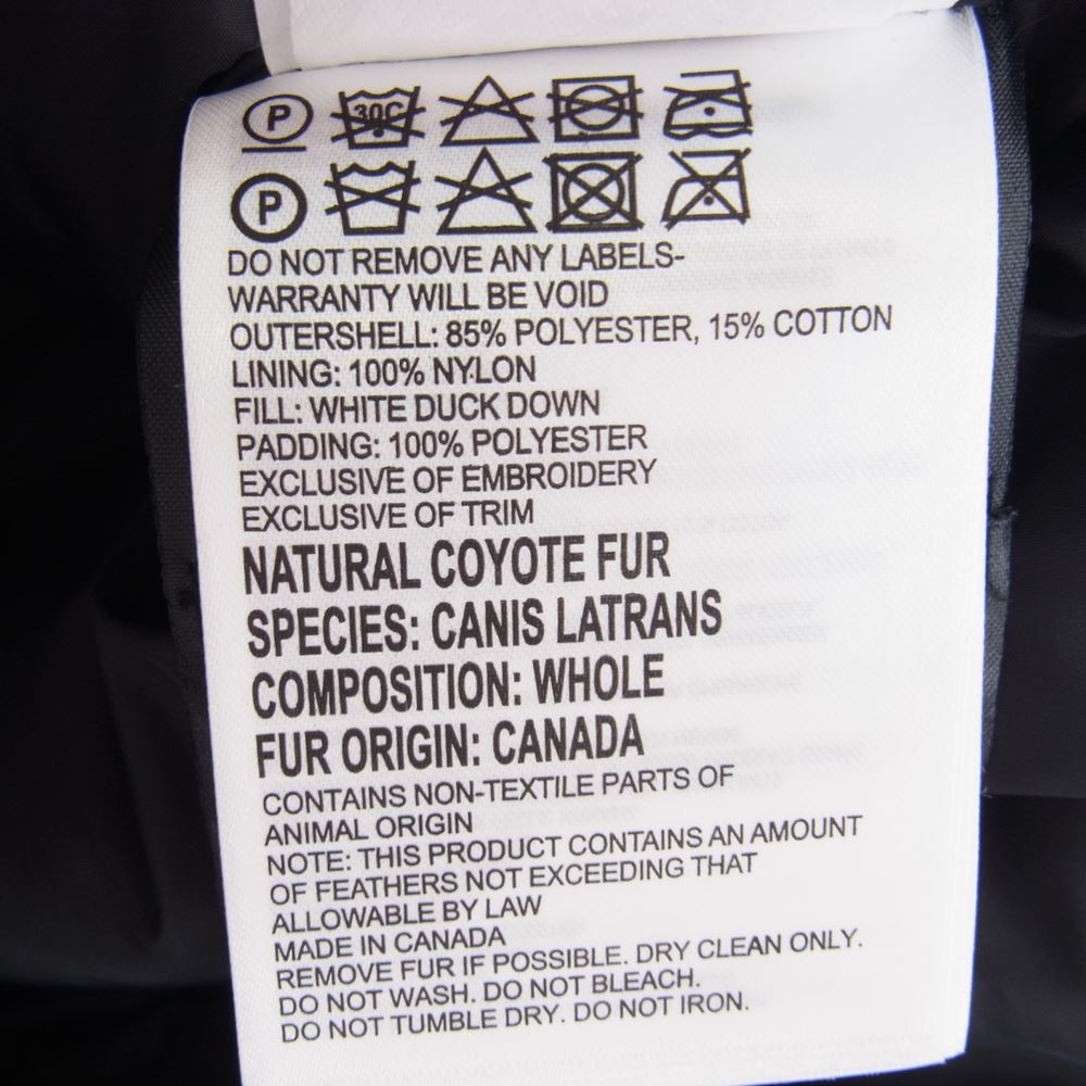CANADA GOOSE カナダグース 3438JM 国内正規品 サザビーリーグタグ ジャスパー ファーフード付き ダウンジャケット グレー系 S【中古】