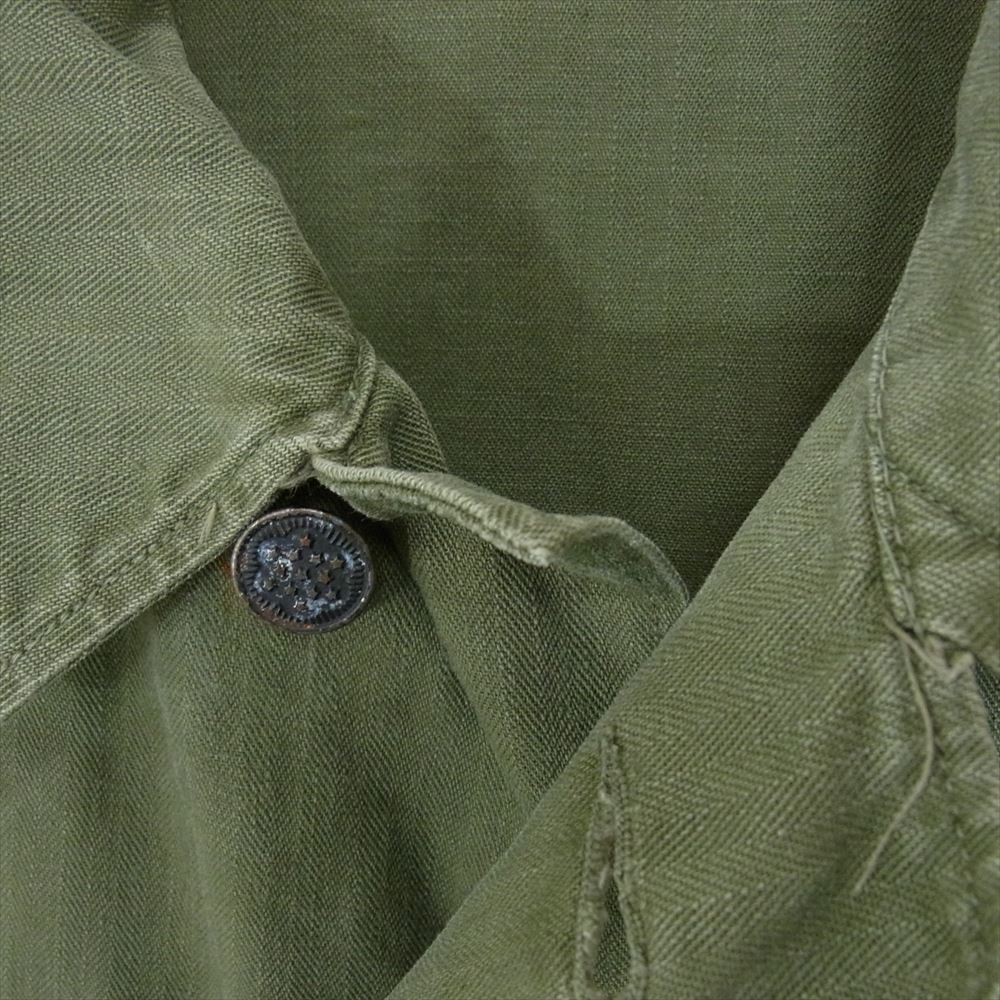 米軍 ヴィンテージ M43 HBT ジャケット ボタン カスタム カーキ系 サイズ表記無【中古】