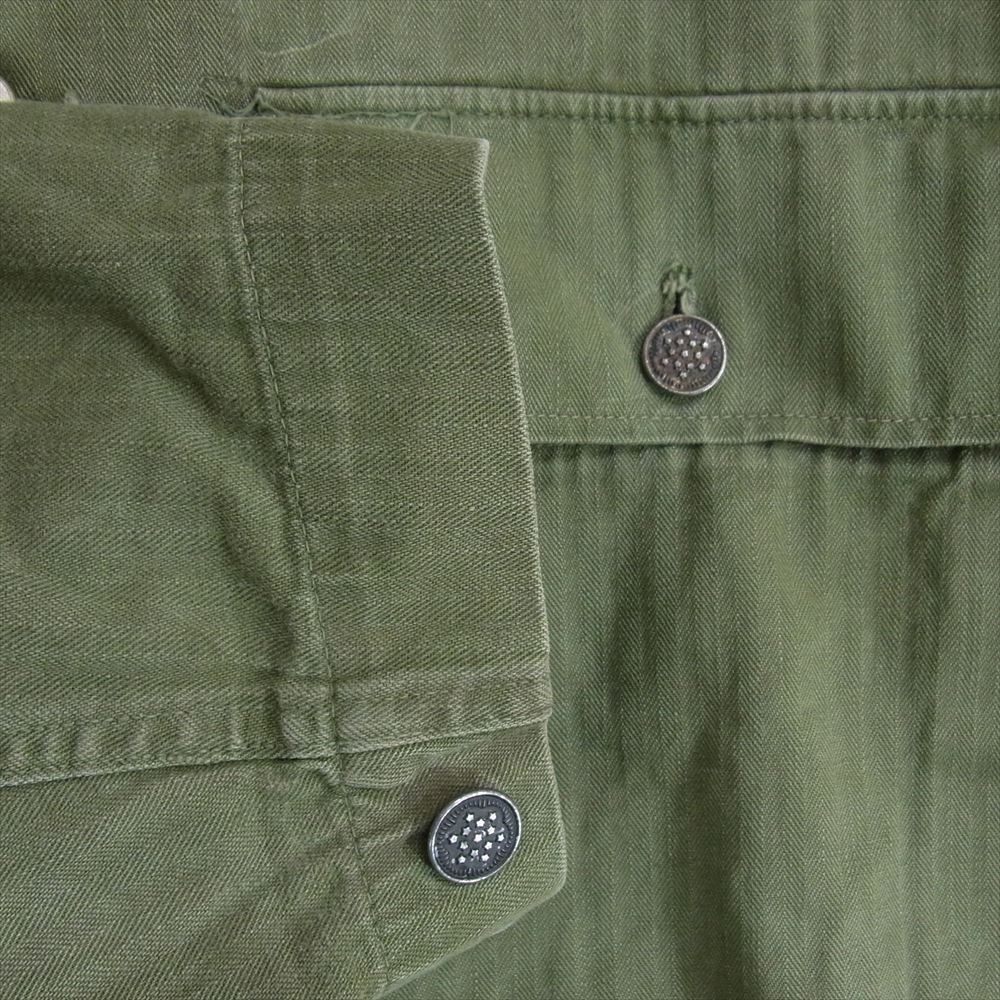 米軍 ヴィンテージ M43 HBT ジャケット ボタン カスタム カーキ系 サイズ表記無【中古】