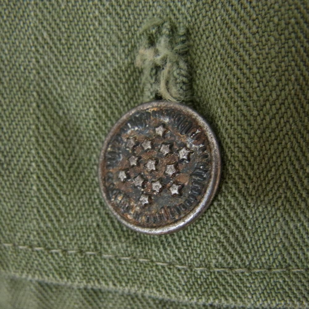 米軍 ヴィンテージ M43 HBT ジャケット ボタン カスタム カーキ系 サイズ表記無【中古】