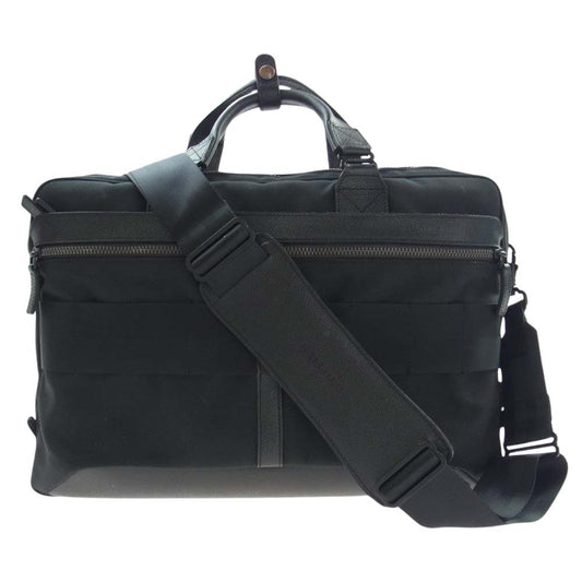 BRIEFING ブリーフィング FUSION A4 LINER HD フュージョン A4 ライナー レザー切替 2WAY ブリーフケース ビジネスバッグ ブラック系【中古】