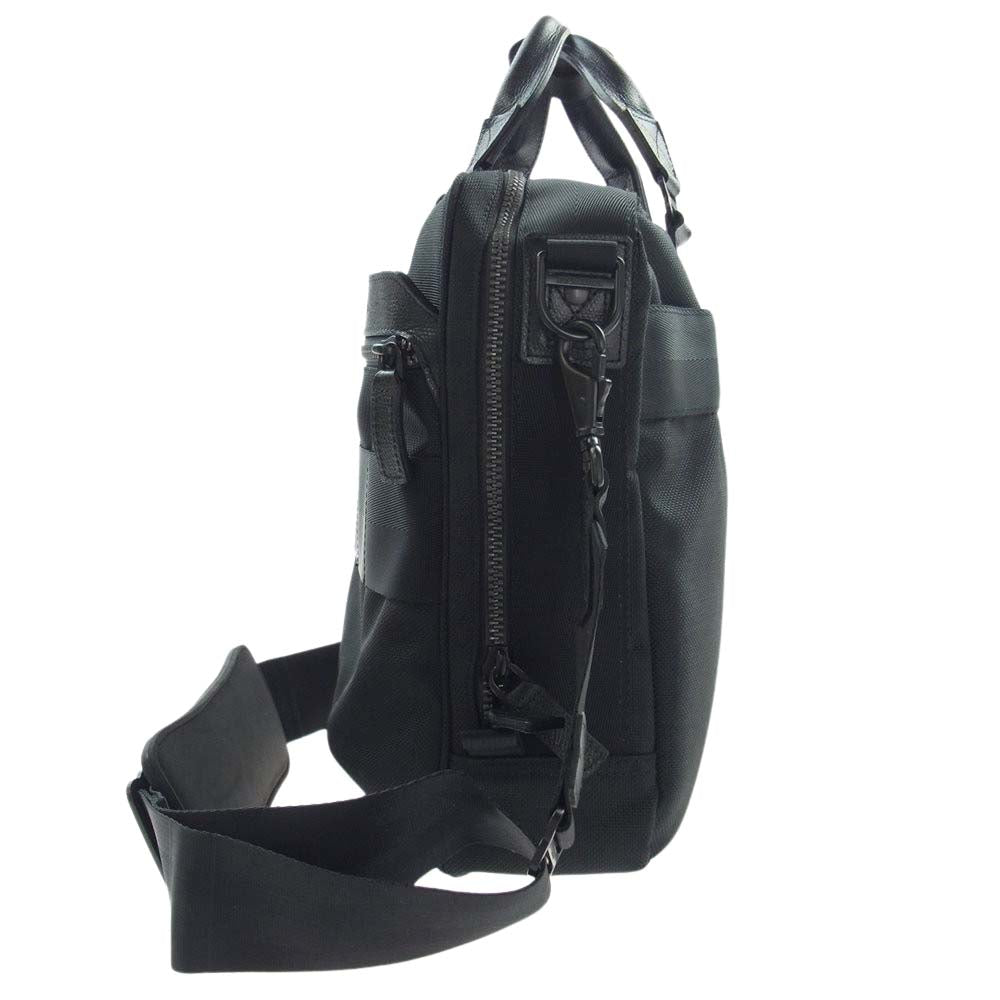 BRIEFING ブリーフィング FUSION A4 LINER HD フュージョン A4 ライナー レザー切替 2WAY ブリーフケース ビジネスバッグ ブラック系【中古】