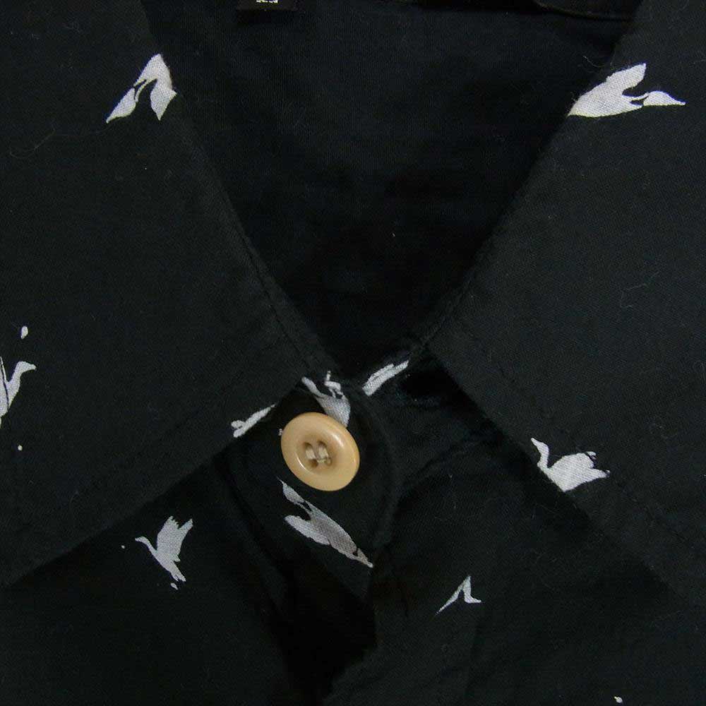 アンドファミリーズ SHL1708490 バードプリント 鳥 総柄 長袖 シャツ ブラック系 L【中古】