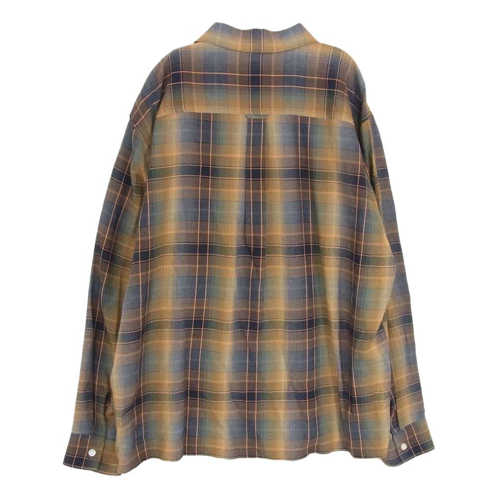 Softmachine ソフトマシーン SM-22SV-011 オンブレチェック 長袖 シャツ ブラウン系 XL【中古】