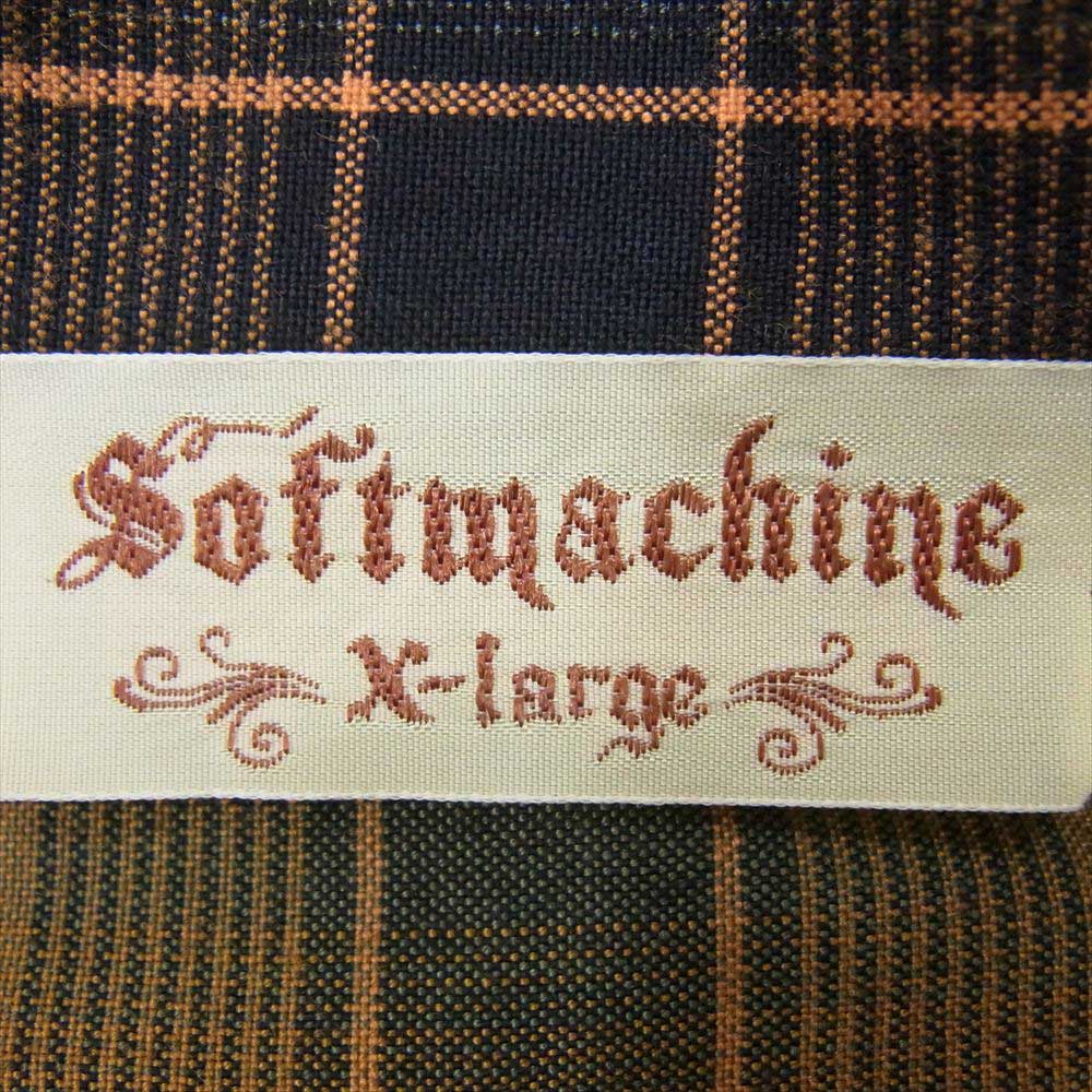 Softmachine ソフトマシーン SM-22SV-011 オンブレチェック 長袖 シャツ ブラウン系 XL【中古】