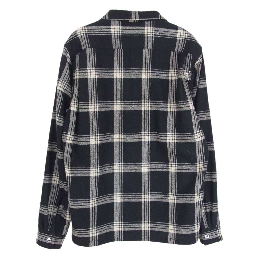 RATS ラッツ 10' RS-1101 ウール オープンカラー チェック 長袖 シャツ ブラック系 M【中古】