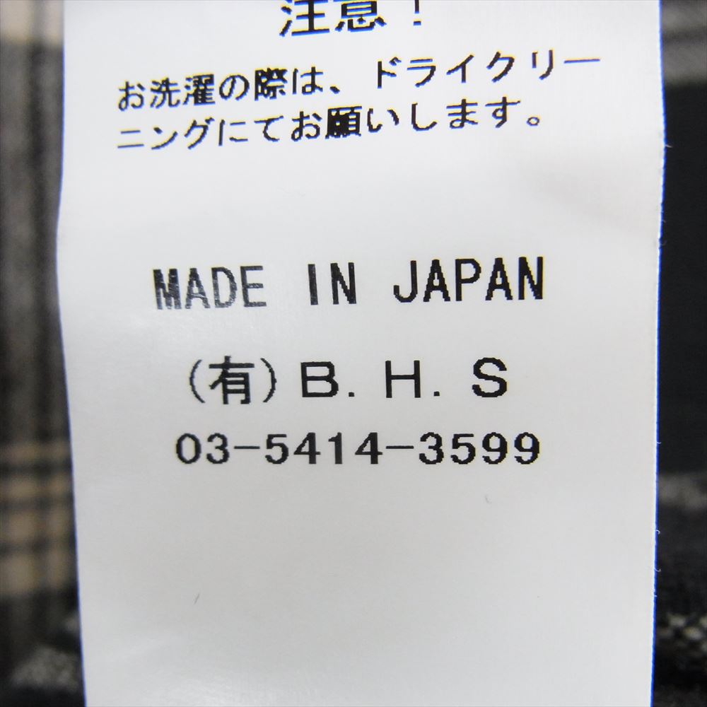 RATS ラッツ 10' RS-1101 ウール オープンカラー チェック 長袖 シャツ ブラック系 M【中古】