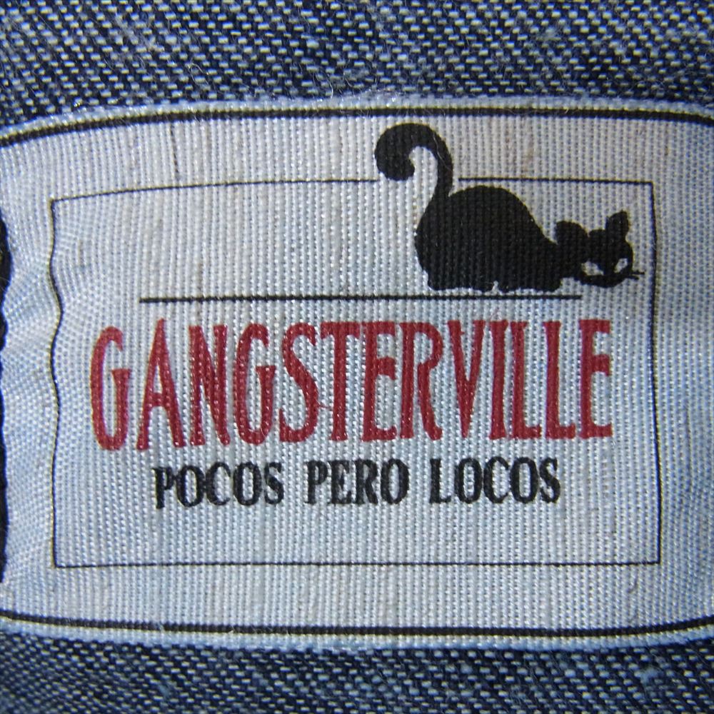 GANGSTERVILLE ギャングスタービル 17SS GSV-17-SS-10 THE FIXER-L/S SHIRTS 刺繍デニムシャツ インディゴブルー系 L【中古】