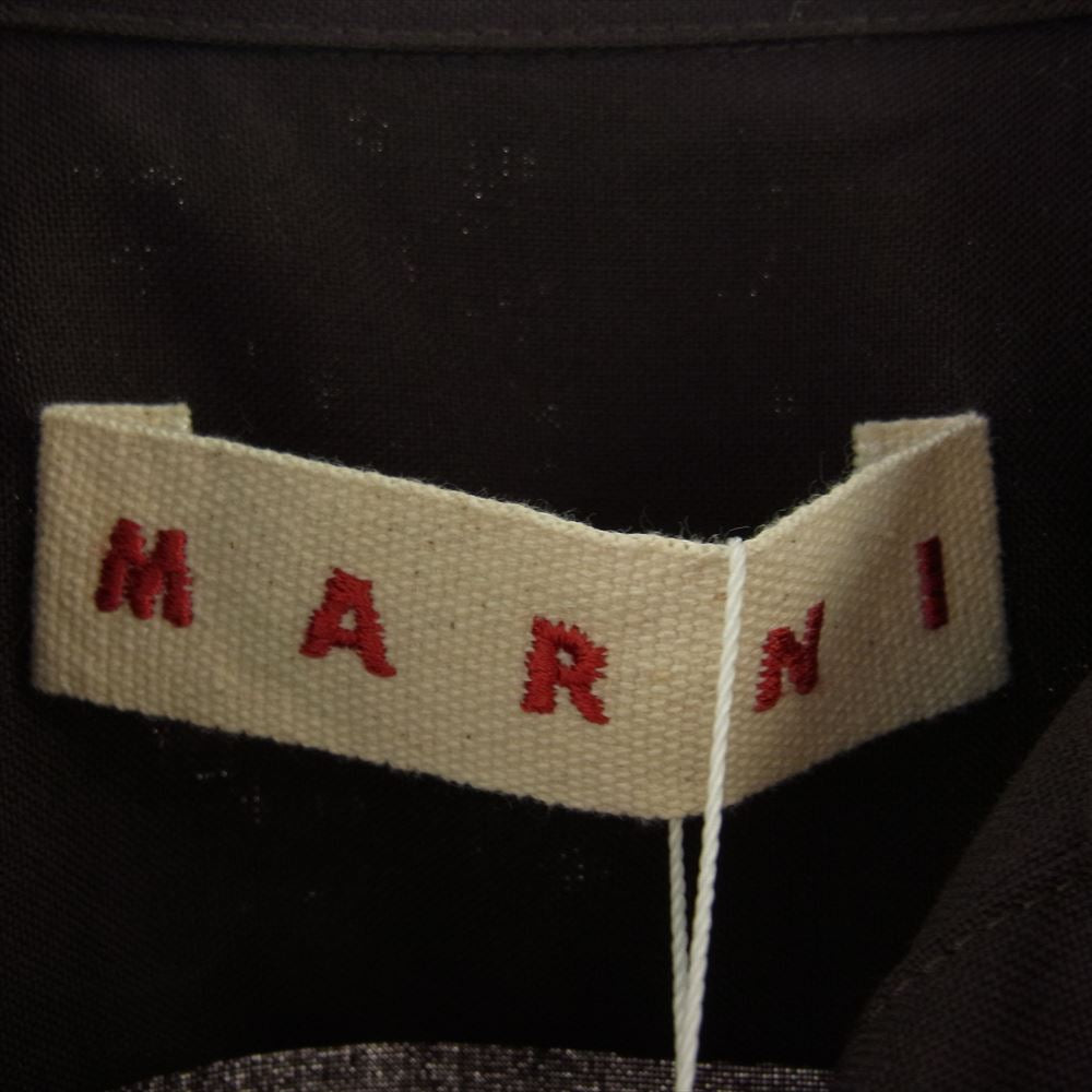 MARNI マルニ CUMU0061A1 WOOL TROPICAL SHIRT ウールトロピカルシャツ ブラウン系 44【新古品】【未使用】【中古】