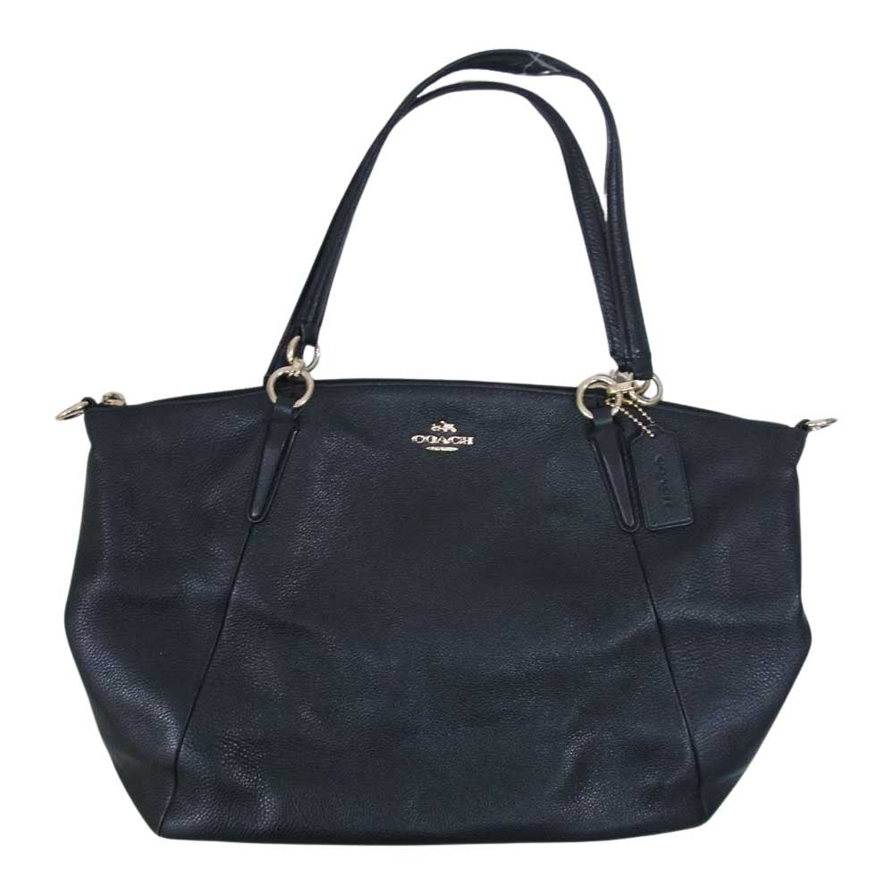 COACH コーチ F36591 ケイシー サッチェル レザー ハンドバッグ ブラック系【中古】