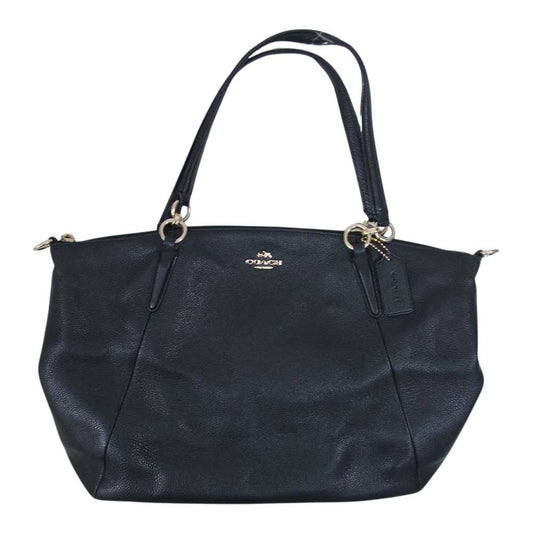 COACH コーチ F36591 ケイシー サッチェル レザー ハンドバッグ ブラック系【中古】