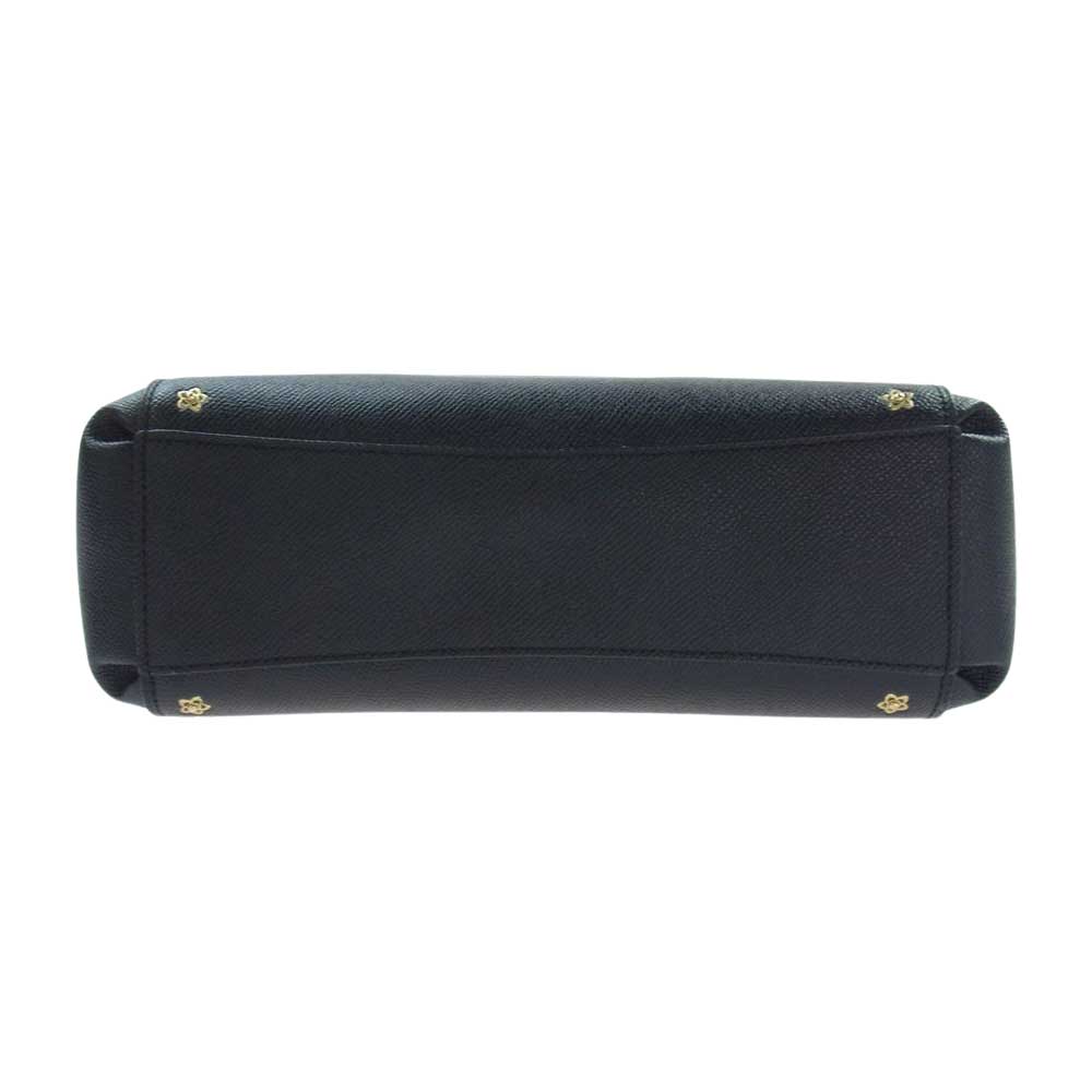 COACH コーチ F37754 フローラルリベット 2WAY レザー ショルダー ハンドバッグ ブラック系【中古】