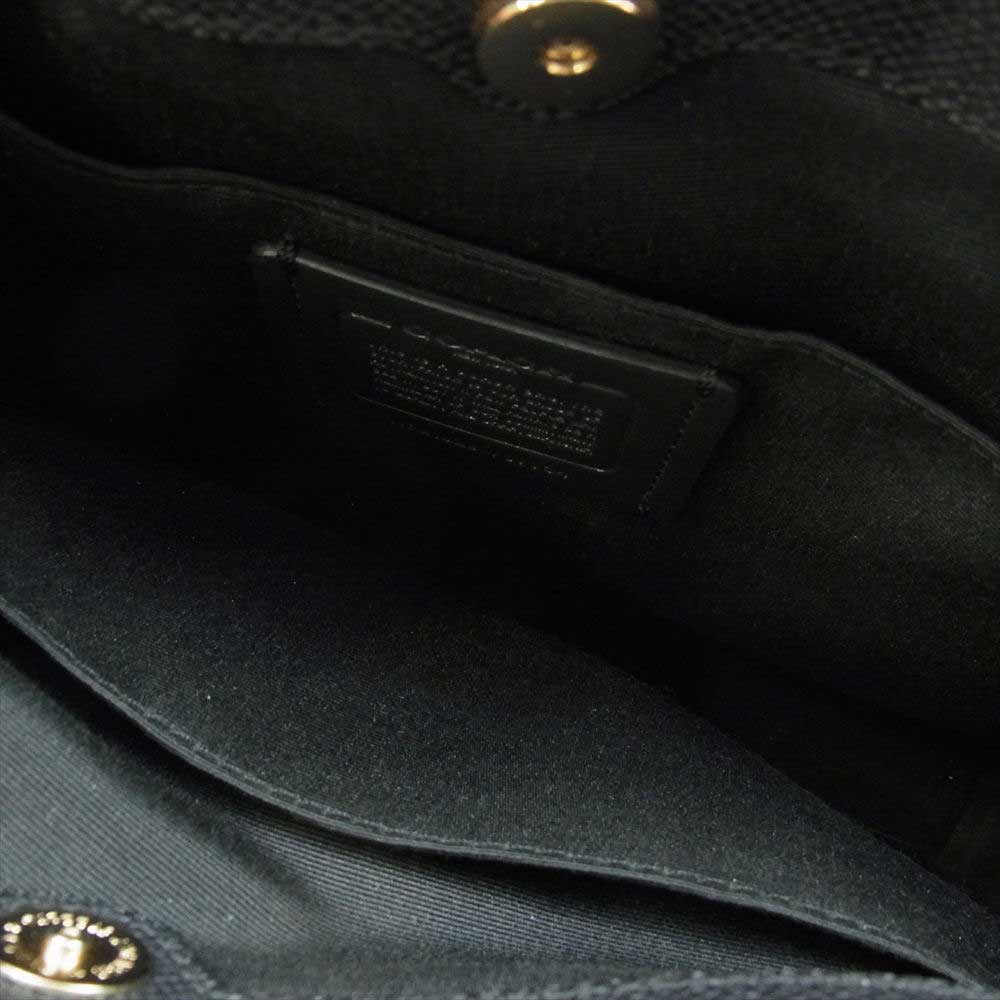 COACH コーチ F37754 フローラルリベット 2WAY レザー ショルダー ハンドバッグ ブラック系【中古】