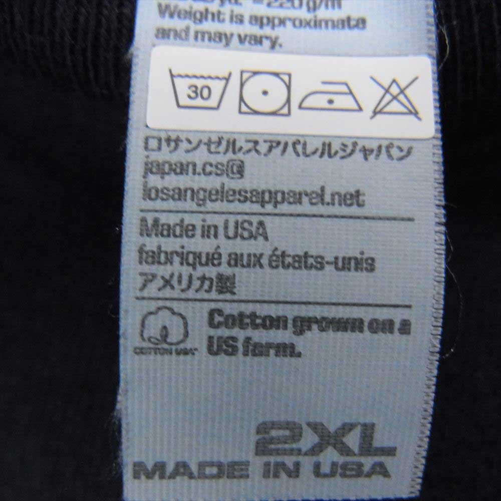 ユースリーダー ロゴ刺繍 ロングスリーブ Tシャツ カットソー ブラック系 2XL【美品】【中古】