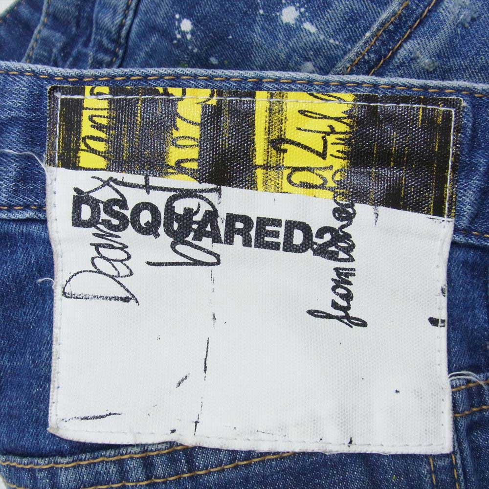 DSQUARED2 ディースクエアード 19SS ダメージ加工 バイカー デニム パンツ ジーンズ インディゴブルー系 44【中古】