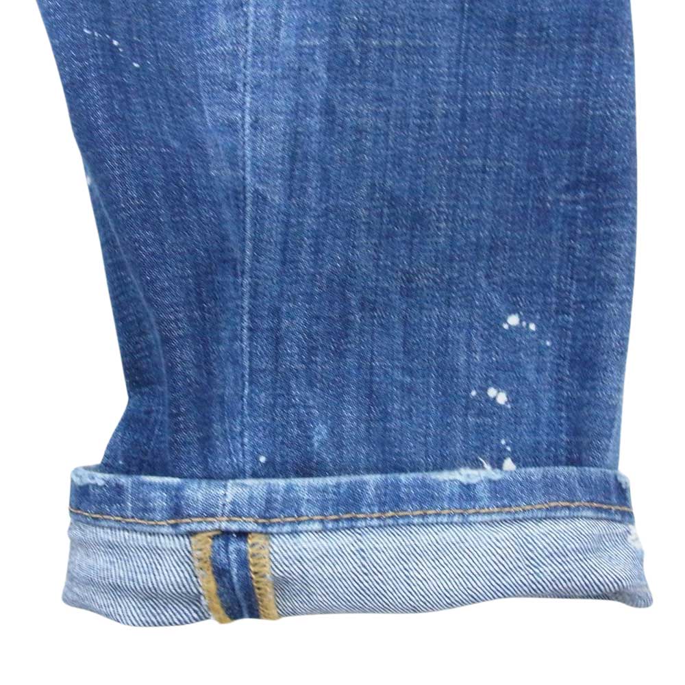 DSQUARED2 ディースクエアード 19SS ダメージ加工 バイカー デニム パンツ ジーンズ インディゴブルー系 44【中古】