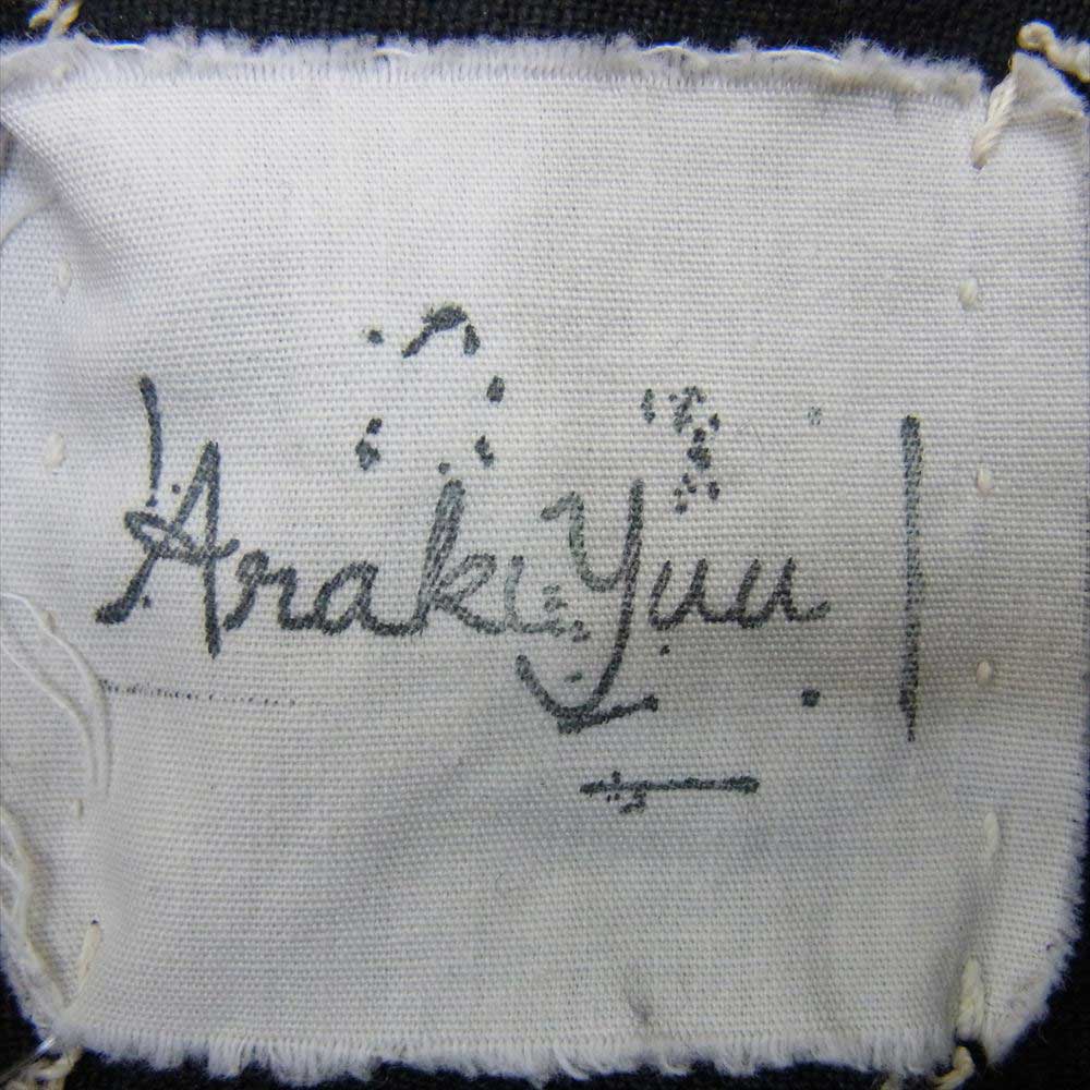 アラキユウ TT506 TTSBLH Raw Cut Pointed Collar Narrow Shirt リネン ダメージ加工 長袖 シャツ ブラック系 1【美品】【中古】