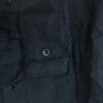 アラキユウ TT506 TTSBLH Raw Cut Pointed Collar Narrow Shirt リネン ダメージ加工 長袖 シャツ ブラック系 1【美品】【中古】