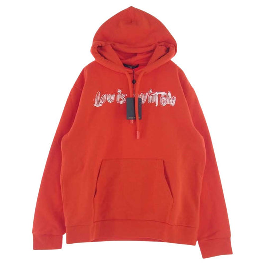 LOUIS VUITTON ルイ・ヴィトン 23AW  1AF374 プリント コットン フーディ パーカー レッド系 XL【極上美品】【中古】