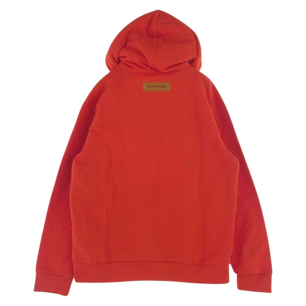LOUIS VUITTON ルイ・ヴィトン 23AW  1AF374 プリント コットン フーディ パーカー レッド系 XL【極上美品】【中古】