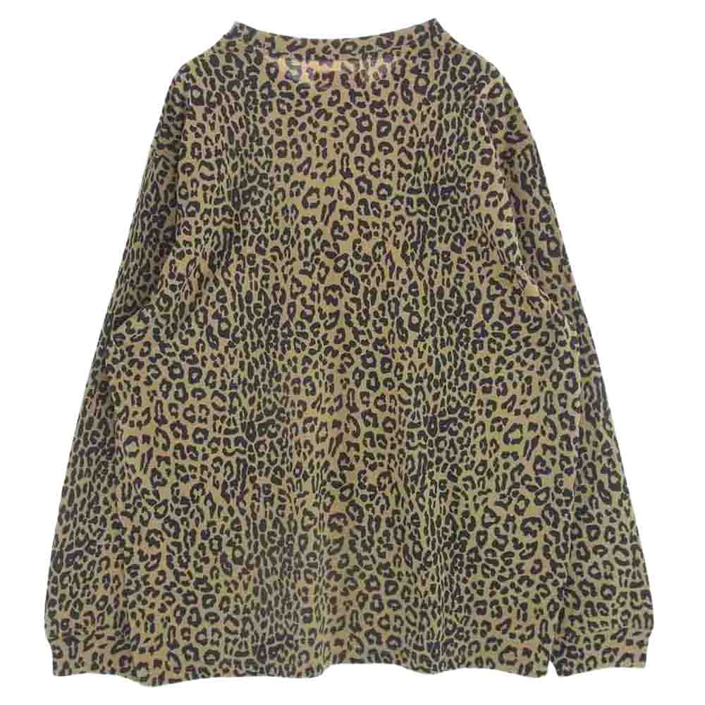Supreme シュプリーム 23AW Small Box L/S Tee Leopard スモールボックスロゴ レオパード 長袖 Tシャツ カットソー ブラウン系 XL【極上美品】【中古】