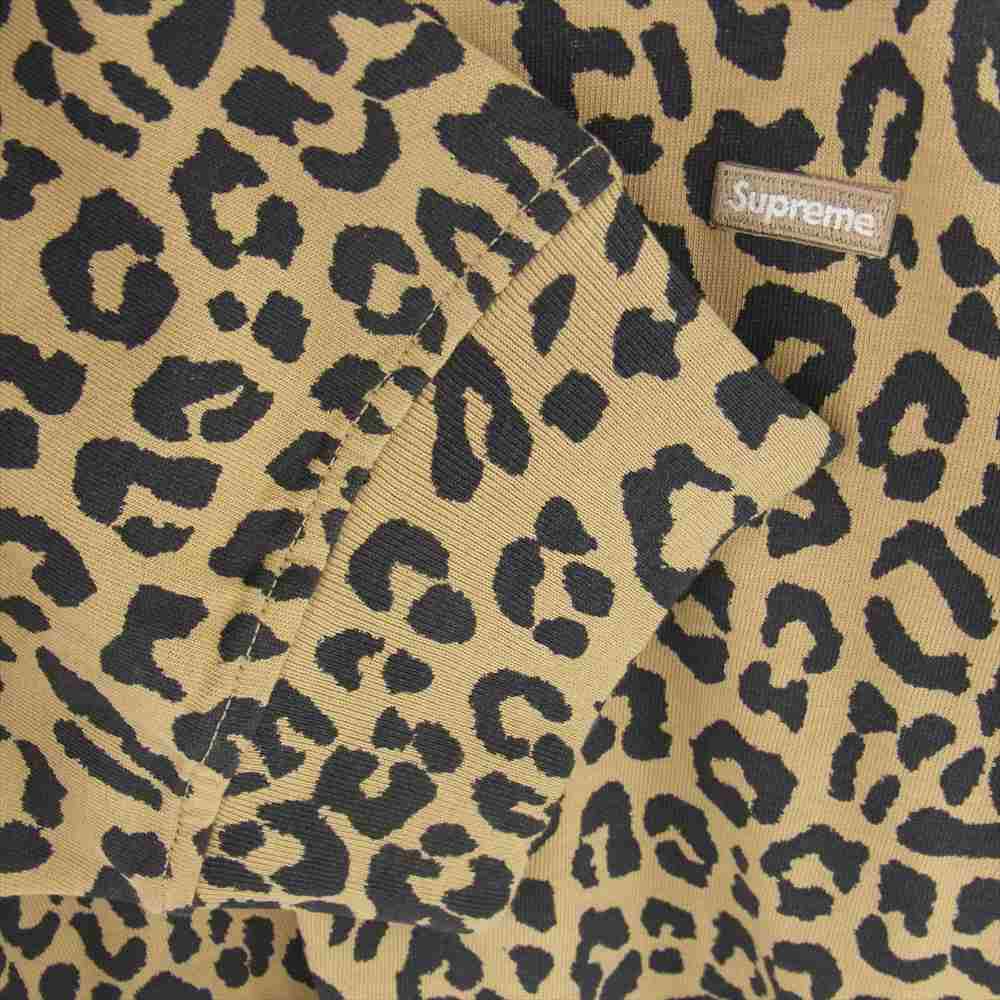 Supreme シュプリーム 23AW Small Box L/S Tee Leopard スモールボックスロゴ レオパード 長袖 Tシャツ カットソー ブラウン系 XL【極上美品】【中古】