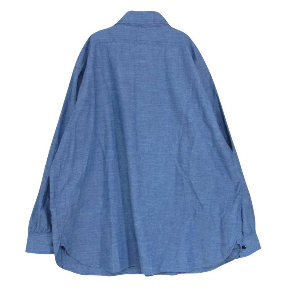 アプレッセ 23AW 23AAP-02-09M Washed Chambray Shirt ウォッシュド デニムシャンブレー 長袖 ワークシャツ ブルー系 2【新古品】【未使用】【中古】