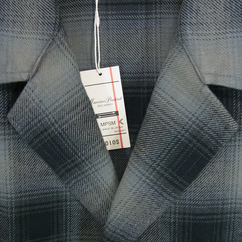 マービンポンティアックシャツメーカーズ MPSM-2010S 3 Button Shirt Jacket チェック コットン シャツ ジャケット グレー系 ONE　SIZE【極上美品】【中古】