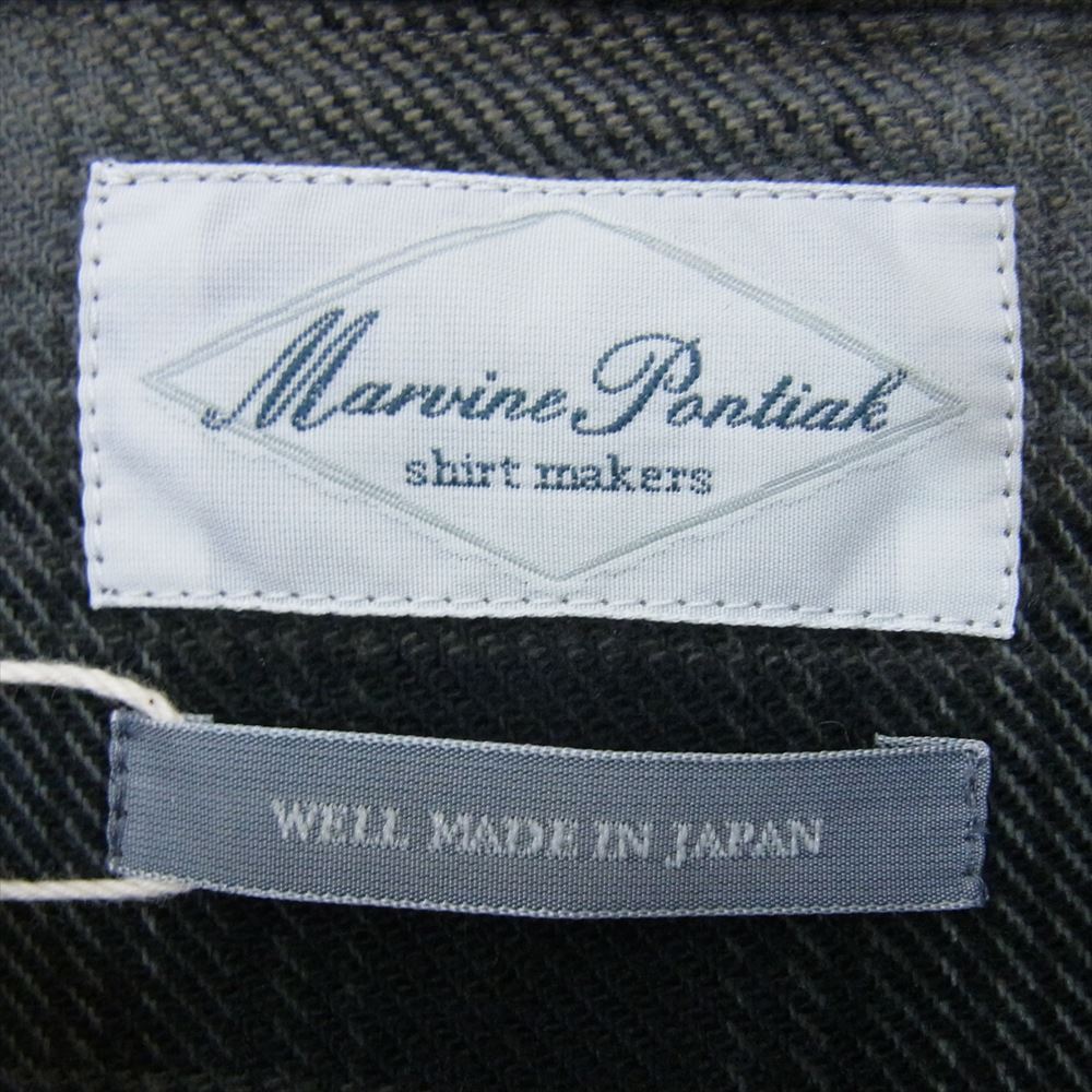 マービンポンティアックシャツメーカーズ MPSM-2010S 3 Button Shirt Jacket チェック コットン シャツ ジャケット グレー系 ONE　SIZE【極上美品】【中古】