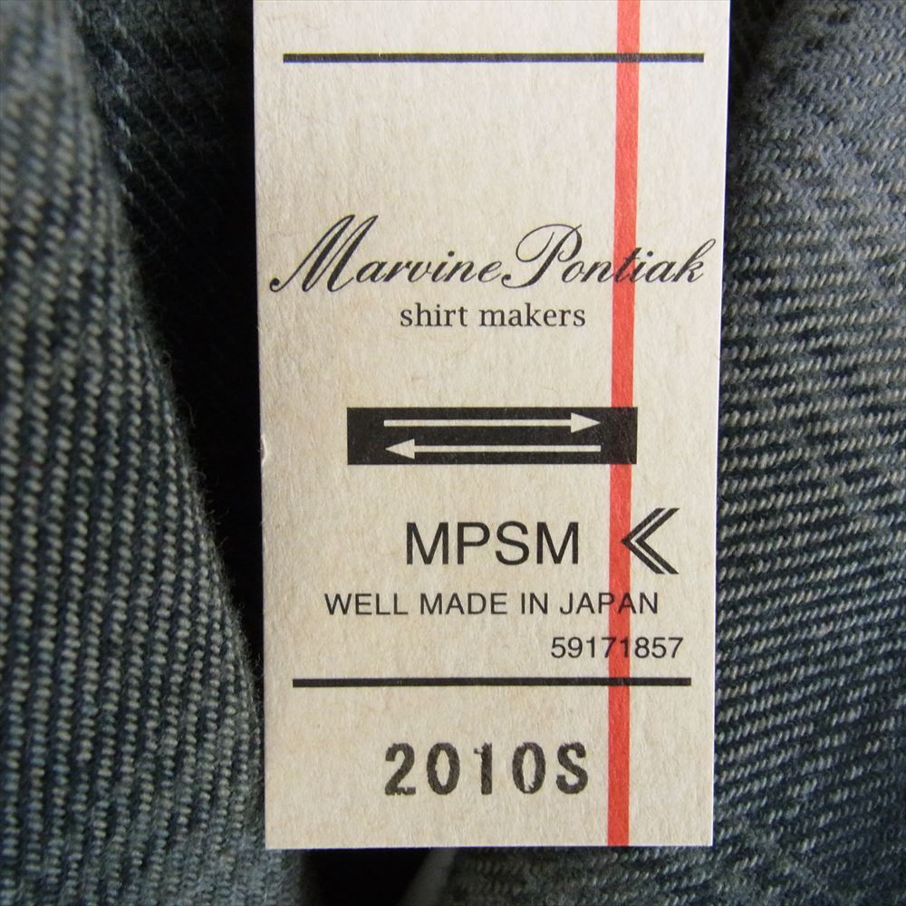マービンポンティアックシャツメーカーズ MPSM-2010S 3 Button Shirt Jacket チェック コットン シャツ ジャケット グレー系 ONE　SIZE【極上美品】【中古】
