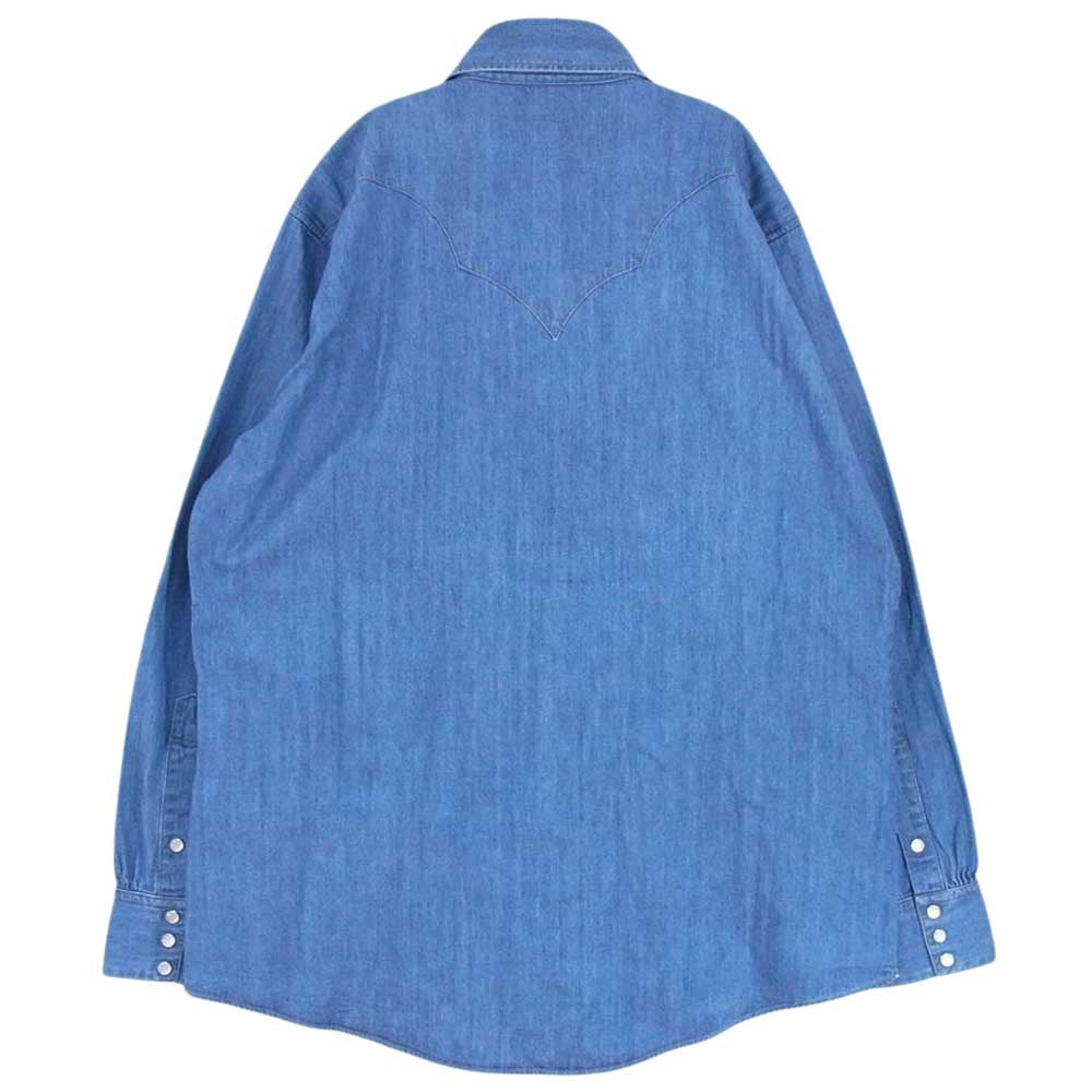 マーティーアンドサンズ MT3303-0605 LIGHTOZ DENIM チグハグ WESTERN ウエスタン デニム 長袖 シャツ インディゴブルー系 2【極上美品】【中古】