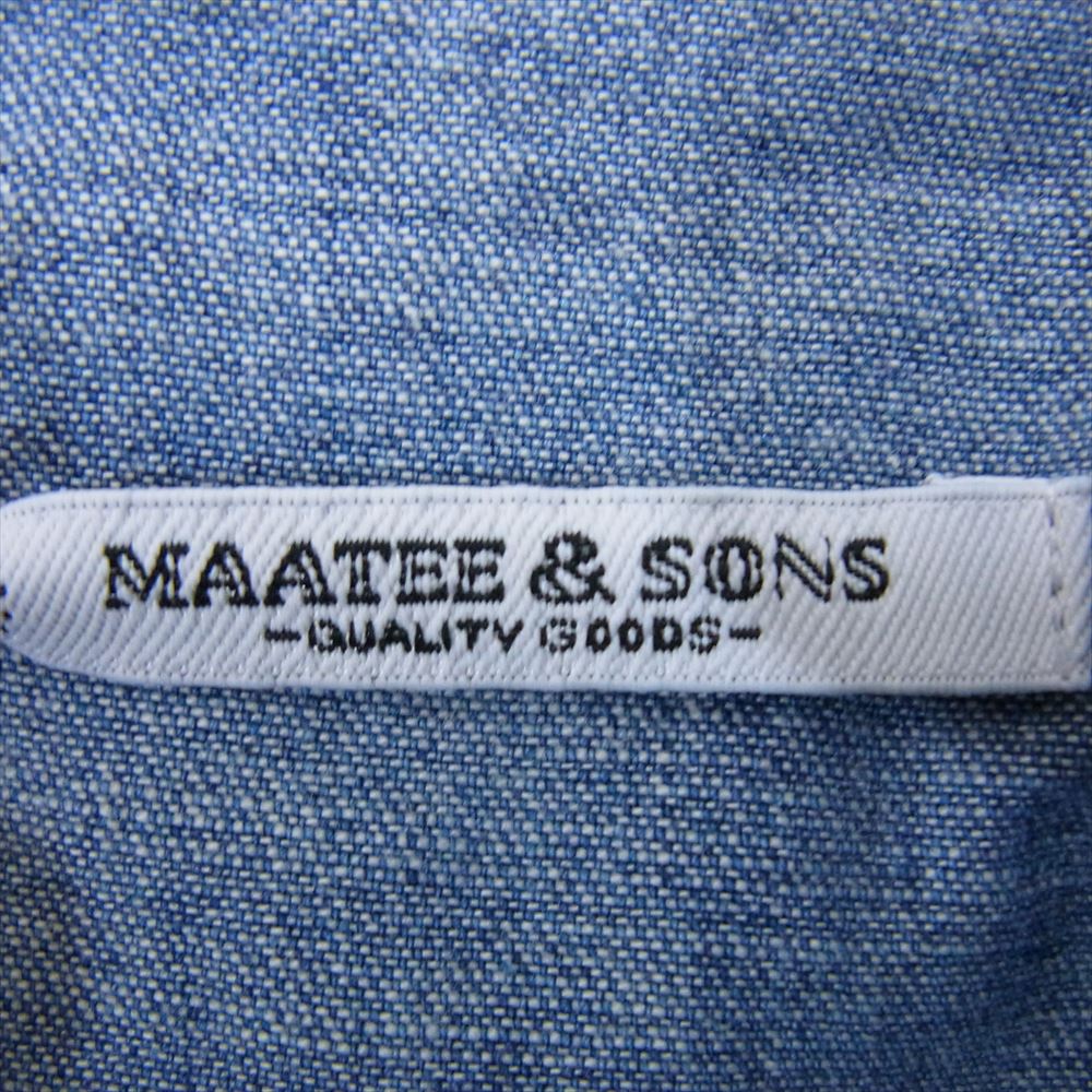 マーティーアンドサンズ MT3303-0605 LIGHTOZ DENIM チグハグ WESTERN ウエスタン デニム 長袖 シャツ インディゴブルー系 2【極上美品】【中古】