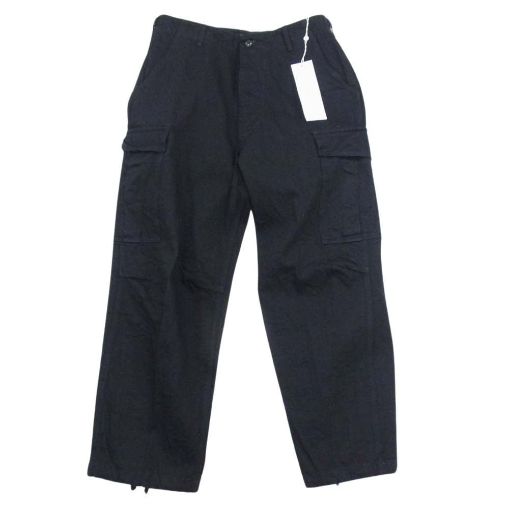 COMOLI コモリ 23SS X01-03012 B.D.U ミリタリー デニム パンツ ブラック系 1【極上美品】【中古】