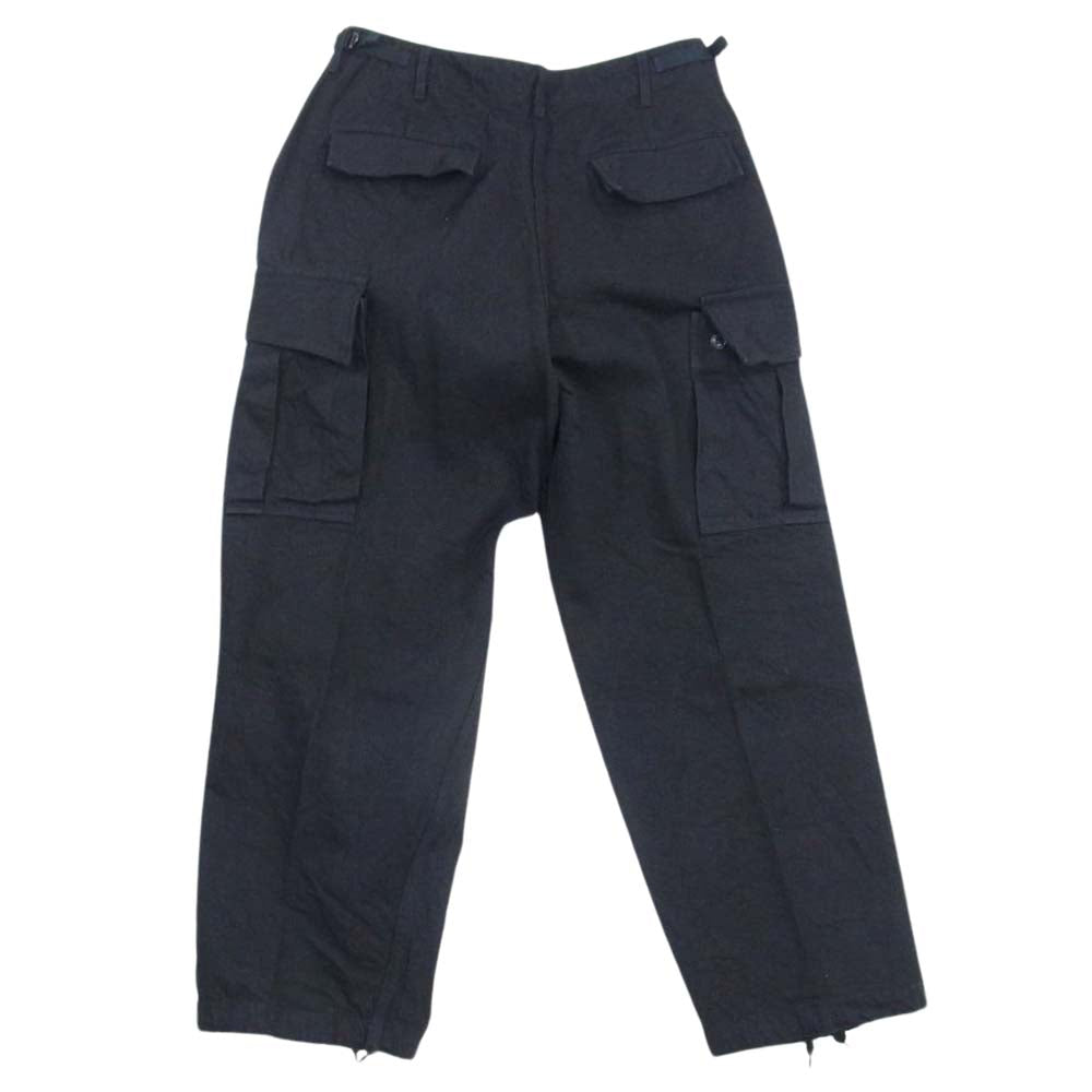 COMOLI コモリ 23SS X01-03012 B.D.U ミリタリー デニム パンツ ブラック系 1【極上美品】【中古】