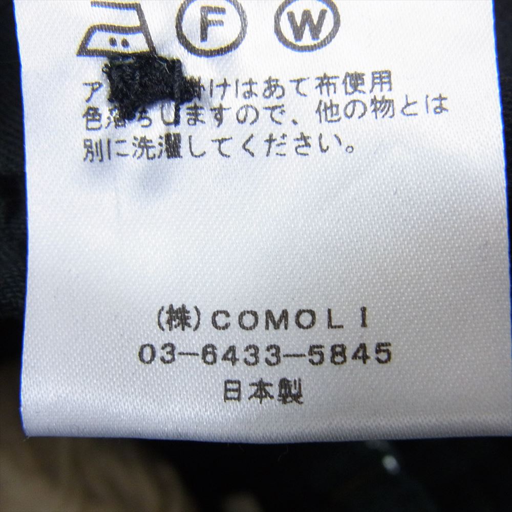 COMOLI コモリ 23SS X01-03012 B.D.U ミリタリー デニム パンツ ブラック系 1【極上美品】【中古】