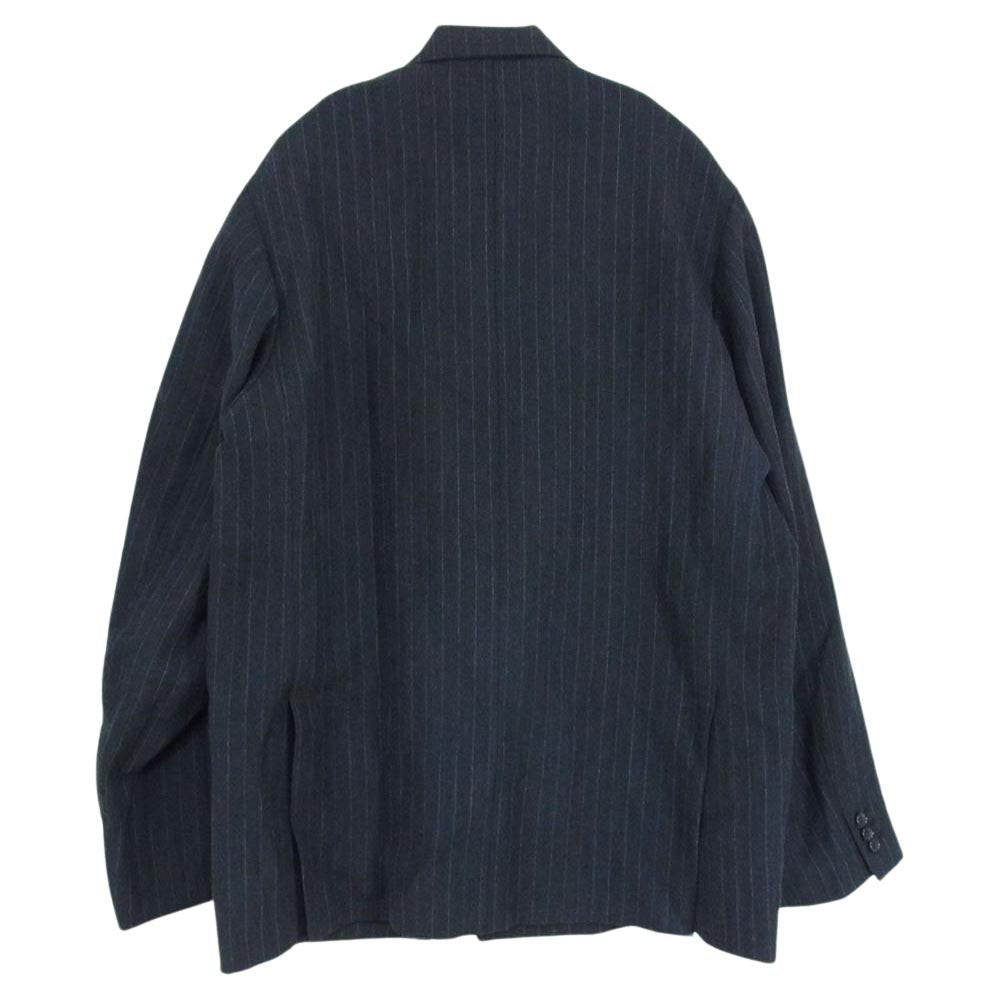 アプレッセ 22AW  22AAP-01-05M Double Breasted Jacket ダブルブレステッド ストライプ ジャケット チャコール系 2【新古品】【未使用】【中古】
