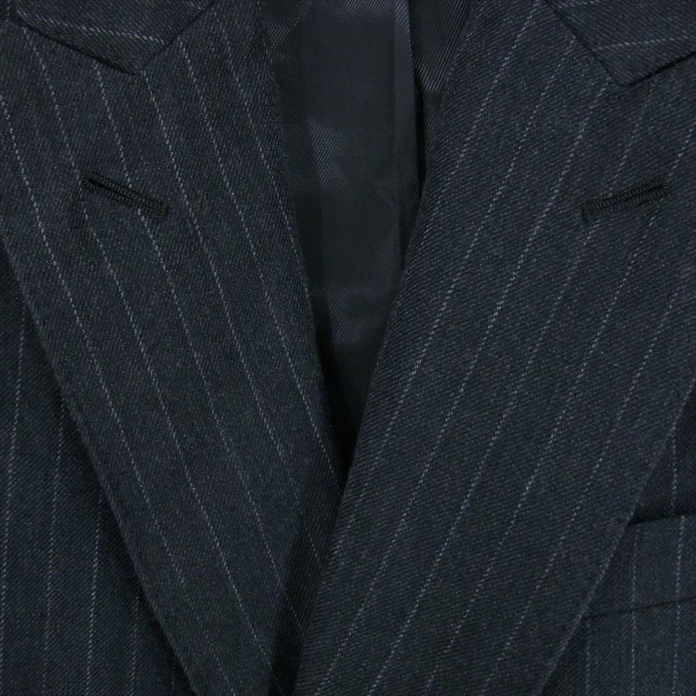 アプレッセ 22AW  22AAP-01-05M Double Breasted Jacket ダブルブレステッド ストライプ ジャケット チャコール系 2【新古品】【未使用】【中古】
