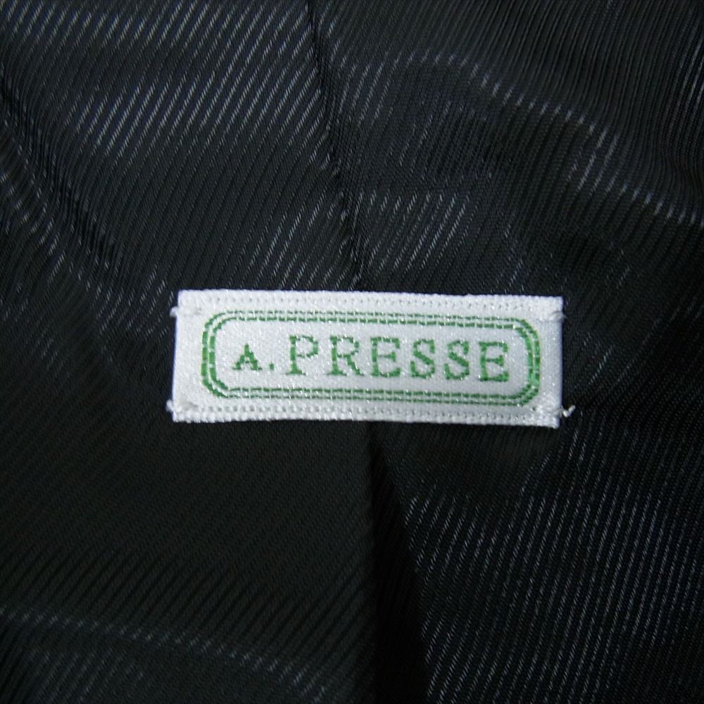 アプレッセ 22AW  22AAP-01-05M Double Breasted Jacket ダブルブレステッド ストライプ ジャケット チャコール系 2【新古品】【未使用】【中古】