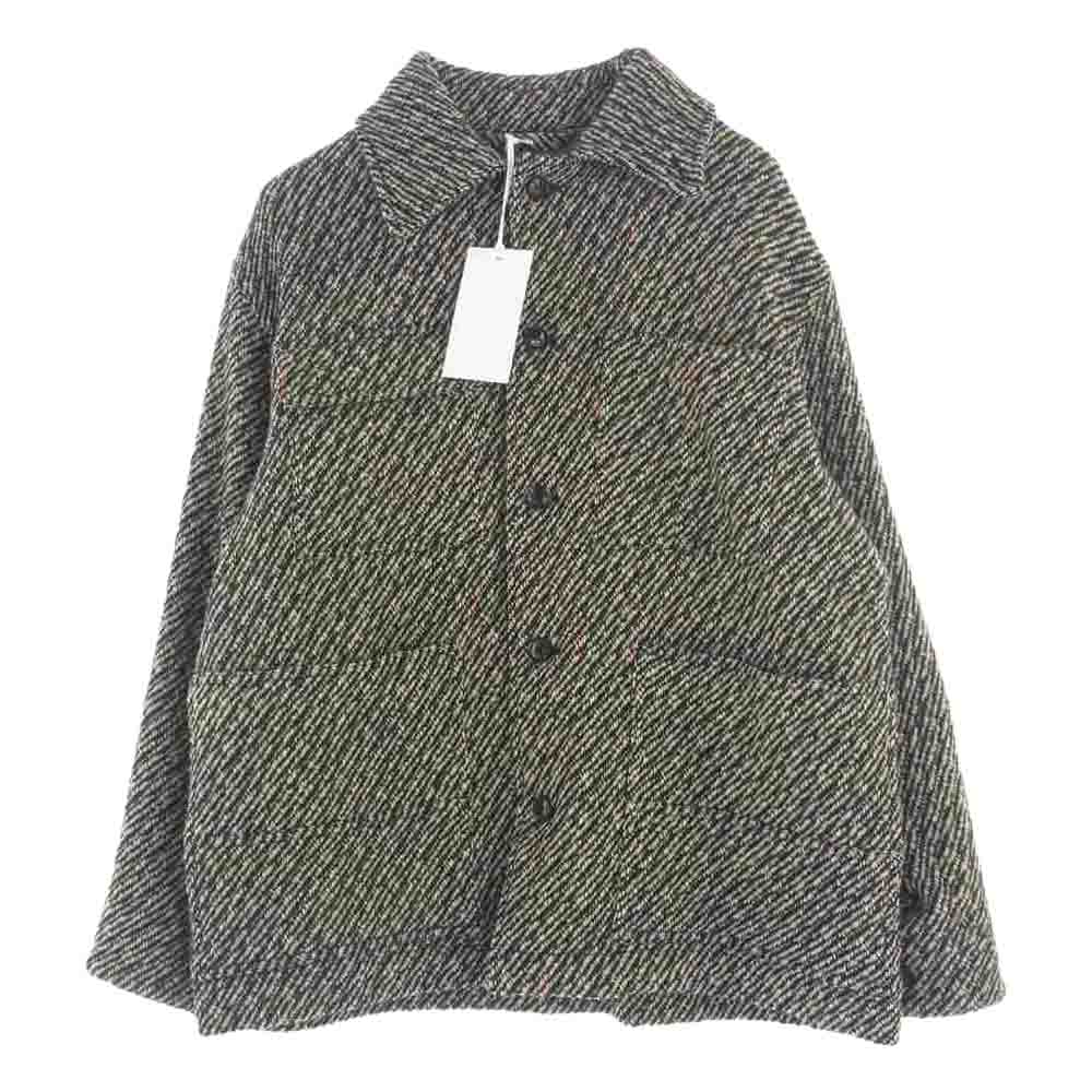 ヨーク 23AW YK23FW0513B WOOL NEP TWEED COVERALL JACKET ウール ネップ ツイード カバーオール ジャケット ベージュ系 ブラック系 2(S)【新古品】【未使用】【中古】