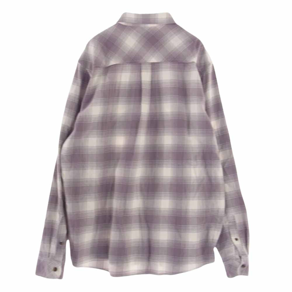 Carhartt カーハート L/S Deaver Shirt 長袖 チェック シャツ ホワイト系 パープル系【中古】