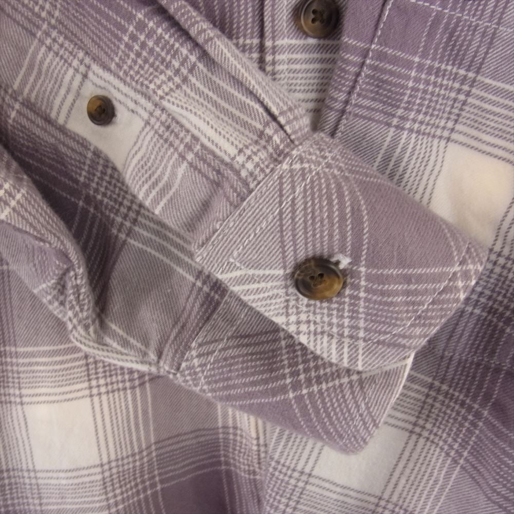 Carhartt カーハート L/S Deaver Shirt 長袖 チェック シャツ ホワイト系 パープル系【中古】