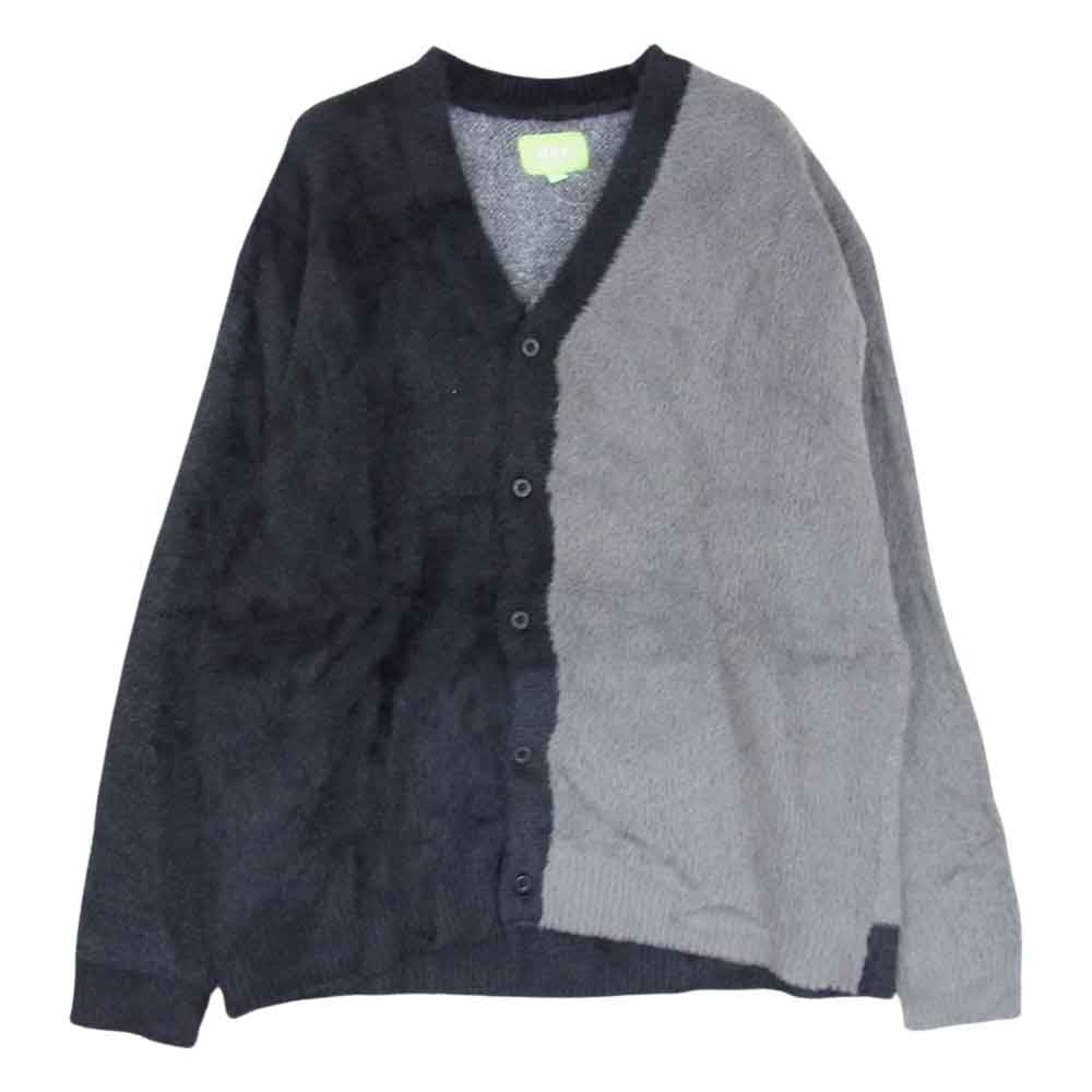 HUF ハフ KN00391 Feels Good Cardigan フィール グッド カーディガン ブラック系 XL【中古】