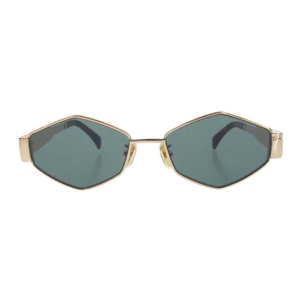 CELINE セリーヌ CL40236U トリオンフ 多角形 サングラス アイウェア ゴールド系 55□8【中古】