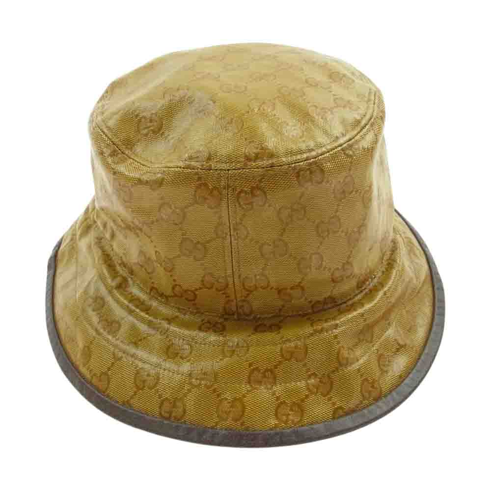 GUCCI グッチ × adidas アディダス Bucket Hat ナイロン バケットハット ライトブラウン系 M 58cm【中古】