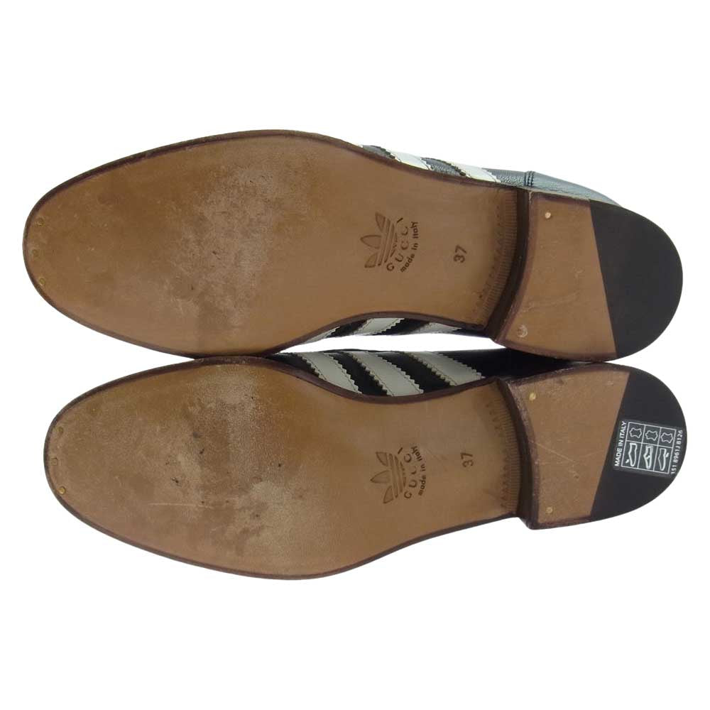 GUCCI グッチ 23SS  × adidas アディダス 3ストライプ ビットローファー マルチカラー系 37【中古】